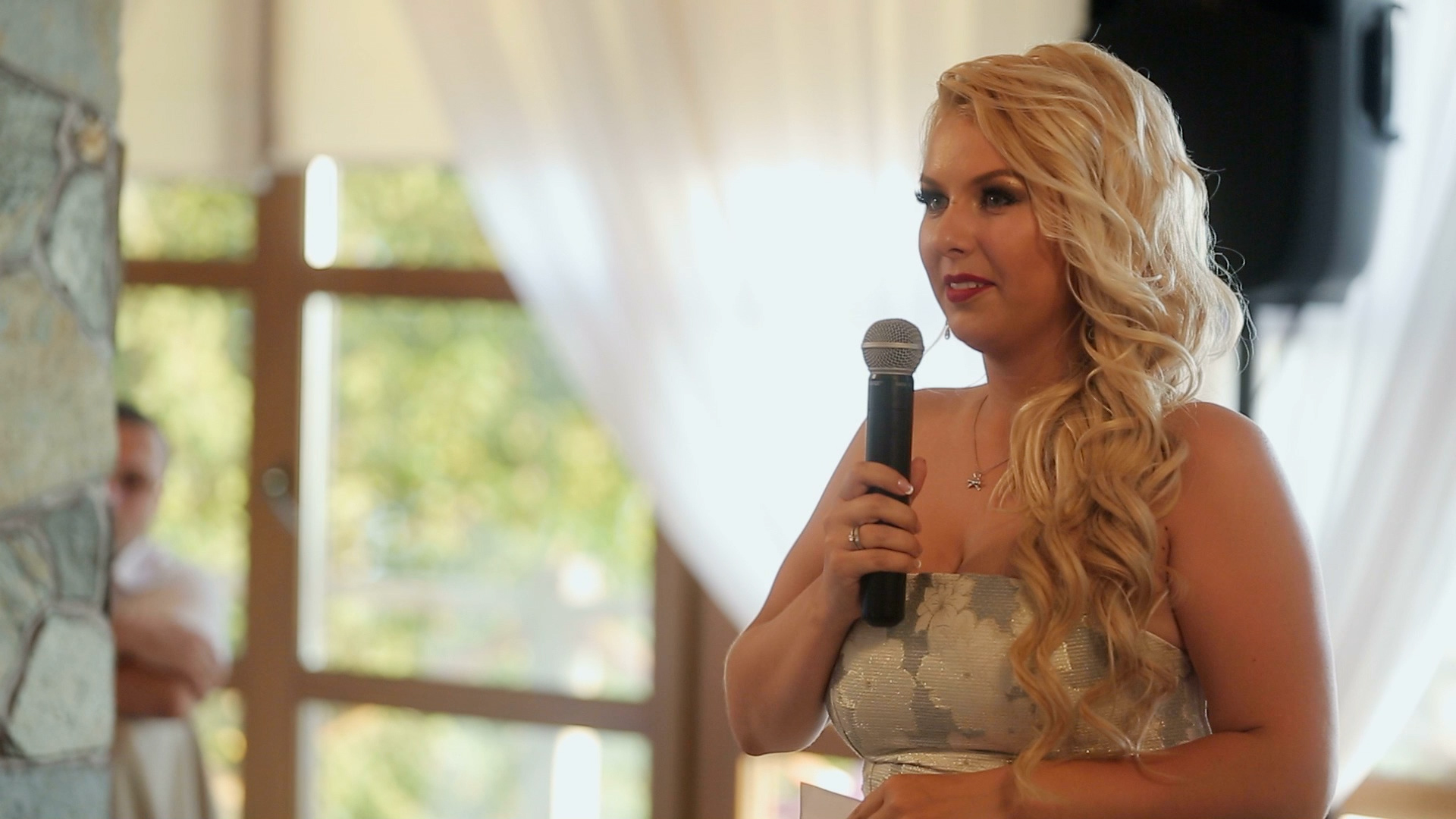 Wedding speech during the reception